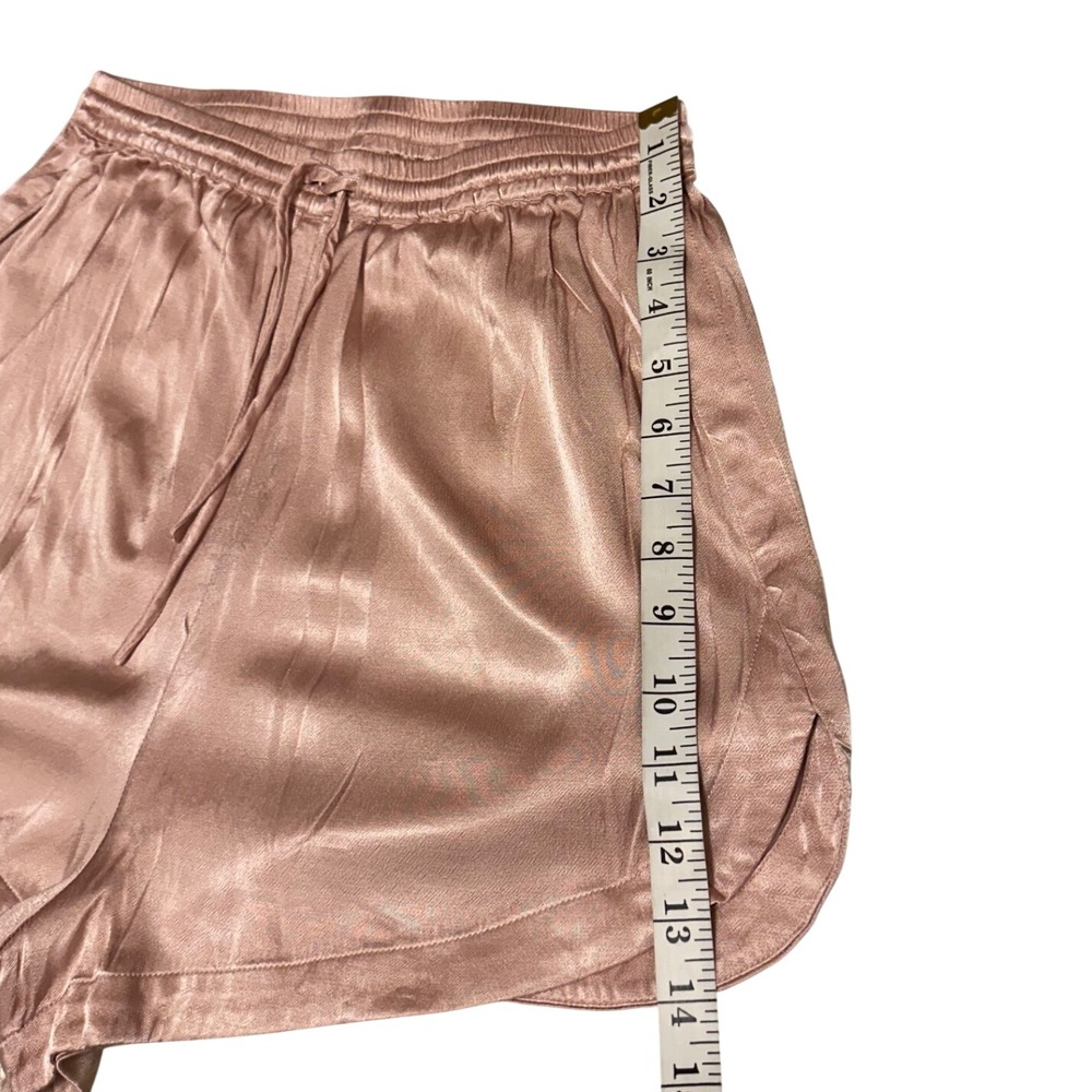 Homebodii Anthropologie Satin Pajama Shorts Pink Blush Rose Gold Medium M - Picture 3 of 6